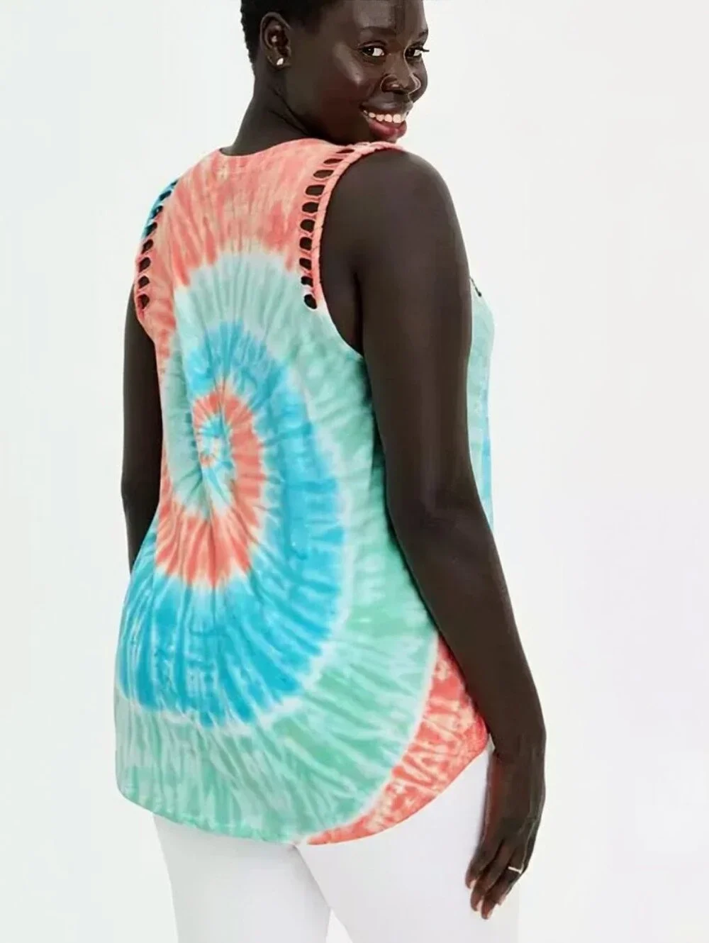 Torrid, Vinyl Icons-Bon Jovi, Classic Fit Slash Tank, Tie Dye, Size 4 - Picture 3 of 11